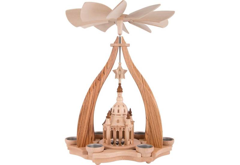 Zeidler Holzkunst Weihnachtspyramide 1-stöckige Pyramide Frauenkirche Dresden (47x34x34cm) von Zeidler Holz von Zeidler Holzkunst