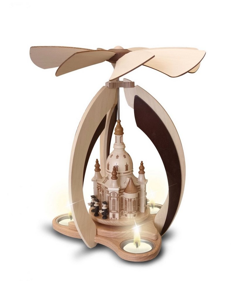 Zeidler Holzkunst Weihnachtspyramide Dresdner Frauenkirche - 0578 - Handarbeit aus dem Erzgebirge, Handarbeit aus dem Erzgebirge von Zeidler Holzkunst