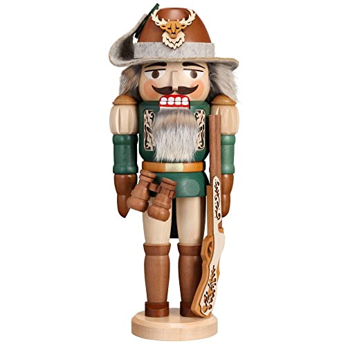 Zeidler Nussknacker Förster / Jäger 38cm - feines Naturholz - Handarbeit aus dem Erzgebirge von Zeidler