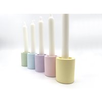 Kerzenhalter Beton Pastell | 2In1 Stabkerzenhalter Teelichthalter von ZeigeC