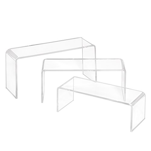 3er Set Dekobrücken aus Acrylglas/Dekopodest/U-Ständer/U-Aufsteller/Dekowinkel/Acryl/transparent von Zeigis
