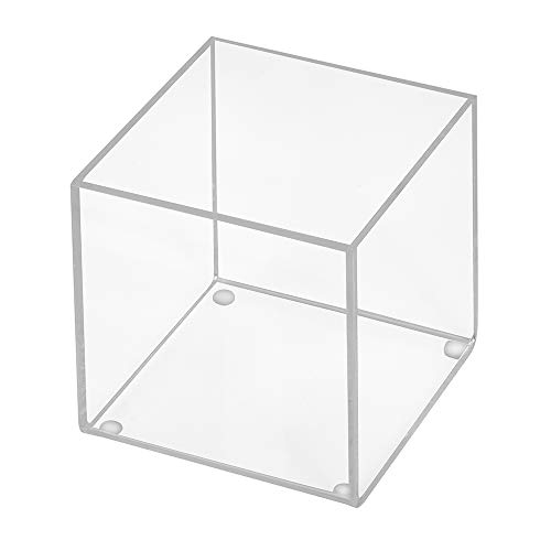 Aufbewahrungsbox aus Acrylglas 100x100mm, 100mm Hoch, transparent/durchsichtig/Kunststoff/Quadratisch/Sammelbox/Warenschütte/ohne Deckel - Zeigis® von Zeigis