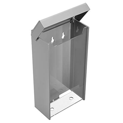 Graue Prospektbox Din Lang wetterfest, für Außen, mit Deckel, aus glasklarem Acrylglas/Prospekthalter/Flyerhalter/Flyerbox/transparent - Zeigis® von Zeigis