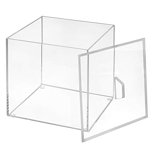 Quadratische Aufbewahrungsbox aus Acrylglas, mit Deckel 150x150x150mm, transparent/durchsichtig/Kunststoff/Quadratisch/Sammelbox - Zeigis® von Zeigis