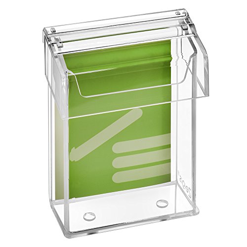 Zeigis DIN A6 Prospektbox/Prospekthalter/Flyerhalter im Hochformat, wetterfest, für Außen, mit Deckel, aus glasklarem Acrylglas von Zeigis