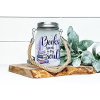 Buch Deko Lampion - „Books Speak To My Soul" 450 Ml Lichterglas von Zeilenschaetze