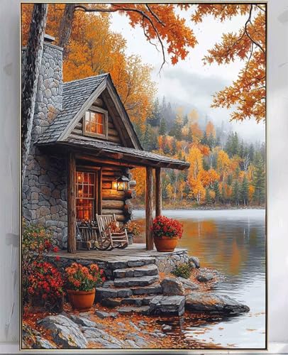 Diamond Painting Herbst, Diamond painting Erwachsene Häuser Muster Design 5D DIY Eckige Vollbohrer Diamanten Malerei Stickerei Kreuzstich Basteln Erwachsene für Deko Wohnzimmer 90x120cm -zpg250798 Diamond Painting Herbst, Diamond painting Erwachsene Häuser Muster Design 5D DIY Eckige Vollbohrer Diamanten Malerei Stickerei Kreuzstich Basteln Erwachsene für Deko Wohnzimmer 90x120cm -zpg250798 von Zeipopge