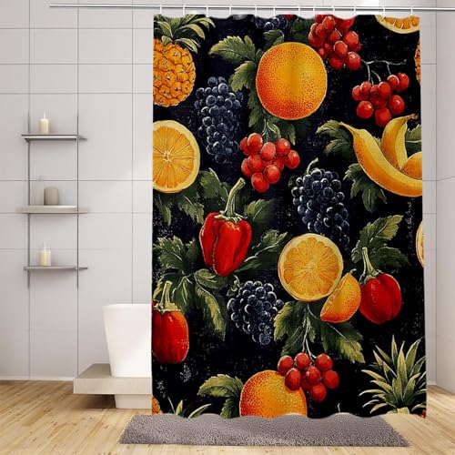 Duschvorhang 150x200cm, Duschrollo Gelb Duschrollo für Badewanne Obst Shower Curtains mit 12 Duschvorhangringe, Wasserabweisend Duschvorhänge Beschwerter Saum für Badewanne und Bad -zpg25073NNVL3L Duschvorhang 150x200cm, Duschrollo Gelb Duschrollo für Badewanne Obst Shower Curtains mit 12 Duschvorhangringe, Wasserabweisend Duschvorhänge Beschwerter Saum für Badewanne und Bad -zpg25073NNVL3L von Zeipopge