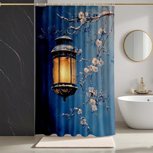 Duschvorhang Blau Duschvorhang 100x180cm, HD Druck Duschrollo Blume Duschrollo für Badewanne Polyester Textil Shower Curtains mit 12 Duschvorhangringe Shower Curtain für Badezimmer Deko -zpg250735Z Duschvorhang Blau Duschvorhang 100x180cm, HD Druck Duschrollo Blume Duschrollo für Badewanne Polyester Textil Shower Curtains mit 12 Duschvorhangringe Shower Curtain für Badezimmer Deko -zpg250735Z von Zeipopge