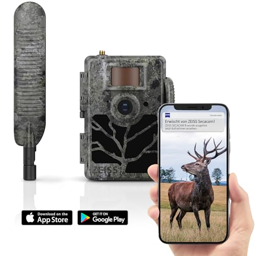 Zeiss Secacam 5 60° – 2er-Pack- 4G Profi-Wildkamera mit Handyübertragung, Bewegungsmelder, 60°-Winkel, SIM Karte, 32 GB Speicherkarte und Batterien Zeiss Secacam 5 60° – 2er-Pack- 4G Profi-Wildkamera mit Handyübertragung, Bewegungsmelder, 60°-Winkel, SIM Karte, 32 GB Speicherkarte und Batterien von Zeiss