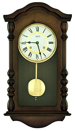 Zeit.Punkt Burgdorf Wanduhr Pendeluhr, Made IN Germany, gedrechselt, BIM BAM Schlag u. Westminstermelodie - 345414 von ZeitPunkt