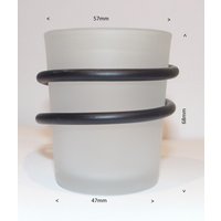 Teelichthalter Metallspirale Glas Teelichtglas Zubehör Mh11 Gefrostet , Klar von Zeitdeko