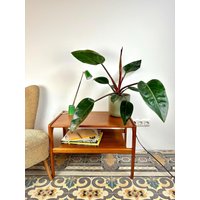 Vintage Teak Side Table - 1960S Danish Modern End | Minimal Mid-Century Wood Scandinavian Design Furniture von ZeitkapselVintage