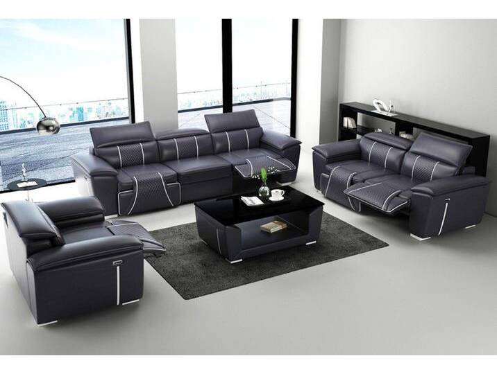 JVmoebel Sofa Klassisches 3-Sitzer Design Sofa - Polster Couch Zeitraum, Made in Europa, schwarz von Zeitraum
