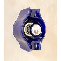 Wandleuchte Blau Keramik Kobaltblau Design Cari Zalloni 70Er Jahre von ZeitsprungAntik