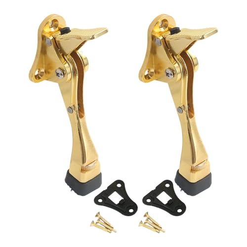 2pcs Verstellbare Türhalter Mit Nicht Überrutscher Gummi Kick Türstop Metall Türstoppwand Beschützer Leicht Zu Installieren von Zeiwohndc