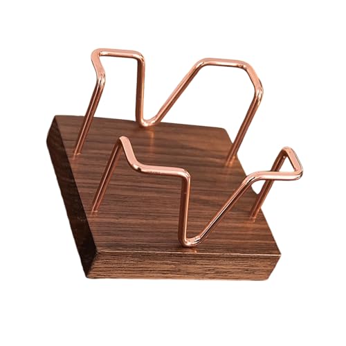 Eisendraht Memo Pad Stand Mit Holz Basisschreibtisch Hinweis Block Aufbewahrungsbox Dekoratives Memo Pad Für Schulbüro Note Aufbewahrung von Zeiwohndc