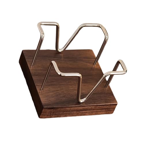 Eisendraht Memo Pad Stand Mit Holz Basisschreibtisch Hinweis Block Aufbewahrungsbox Dekoratives Memo Pad Für Schulbüro Note Aufbewahrung von Zeiwohndc