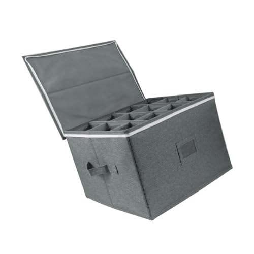 Hartschalenklappkiste Für Rote Und Weiße Champagnergläser Aufbewahrung Weinglashalter Mit Organisierten Fächern Shatter Proof Glass Container von Zeiwohndc