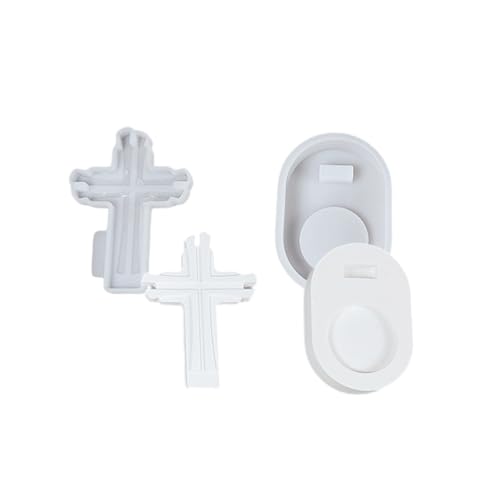 Mehrere Größe Kreuzt Robuste Silikonform Set Tragbares Accessoire Für Bastelversorgung Gips Die Gips Crafting Silikon Backform Machen von Zeiwohndc