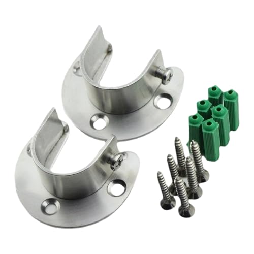 Rostfreie Stahlrundrohrwand Klammern Garderobe Stange Für Vorhangkleidung Handtuchstange Durabilität Edelstahl Hardware von Zeiwohndc