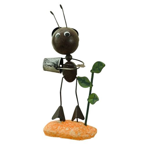 Zeiwohndc Dekorative Eisen Ants Statue Skulptur Einfach Installieren Sie Patios Dekore Für Farneunterstützung Und Gartenverzierung Eisen Garten Ameisen Landschaft Dekoration von Zeiwohndc