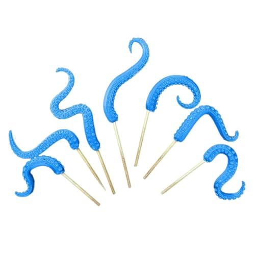 Zeiwohndc Harz Sea Kreaturen Pflanzen Pfahl Set Blau Künstliche Tintenfische Tentakel Für Innen Und Outdoor Dekoration Blau Künstliche Pflanzenzubehör von Zeiwohndc