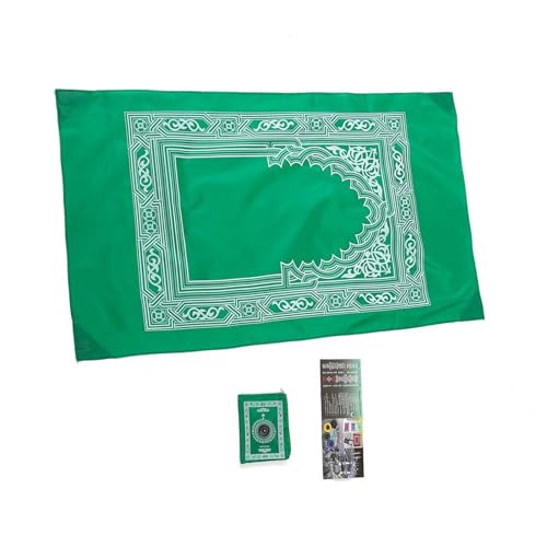 Zeiwohndc Weicher Muslim-Teppich mit Kompassen, Pilgerdecke, Gebetsteppich, rutschfest, geprägt, für Reisen, Gebetsmatte von Zeiwohndc