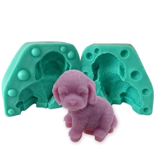 Niedliche 3D-Tier-Hunde-Silikon-Seifenform für Fondant, Kuchendekoration, Schokoladenform, Babyparty, Party-Dekoration, Epoxidharz-Formen von Zeizafa