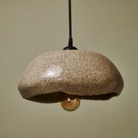 Handgefertigte Keramik Pendelleuchte Art Deco Kronleuchter | 22 cm von ZekineCeramic