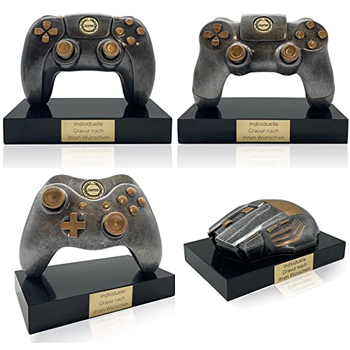 Gaming Controller mit Gravur | Geschenke für Zocker - Esports Pokal mit Wunschtext | Personalisierte Geschenkidee für den Gamer - Gaming Room Deko als Geschenk für den besten Freund (Gaming Maus) von Zelaro