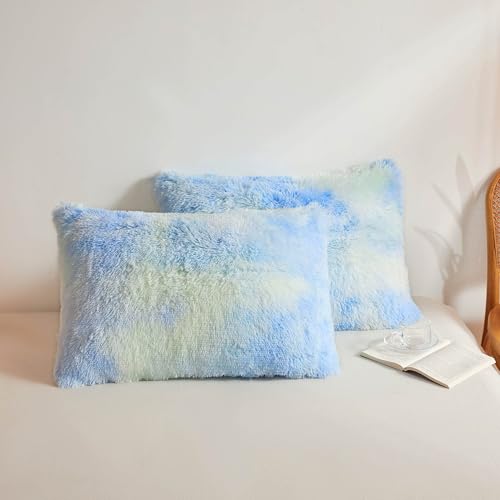 Zelbuck Kissenbezug Flauschig 50x70 Kissenbezug Weich Plüsch Touch Fleece Kissenbezüge Plüschkissen Kuschelig Sofakissen Für Sofa Dekokissen Garten Outdoor Kissen 2er Set (Styple 20#,50 * 70 cm) von Zelbuck