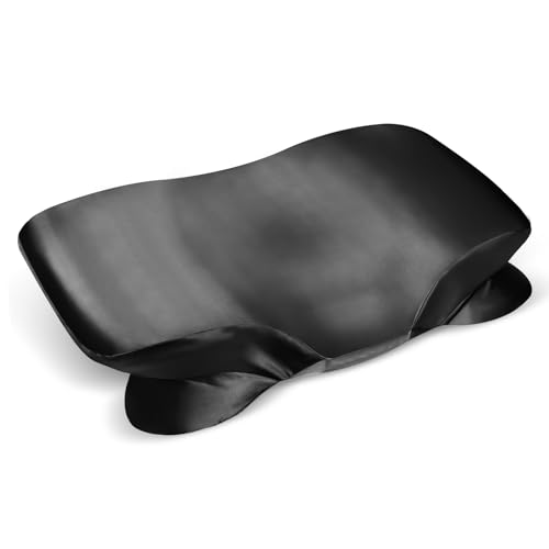 Satin Pillowcase for Zelimun Cervical Pillow, Ergonomic Pillow Case, Smooth & Soft Pillowcase for Sleeping Pillow, Pillow Cover with Zipper (Black) von Zelimun
