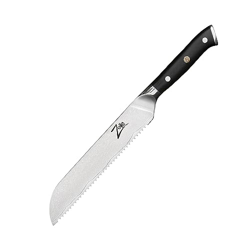 Zelite® Brotmesser, 20,3 cm Damastmesser, Scharfes Küchenmesser, Japanisches Messer für Zuhause & Gastro, Profi-Messer Scharf, Damast Kochmesser für Küche, Damaszener Messer mit Nahtloser Verarbeitung Zelite® Brotmesser, 20,3 cm Damastmesser, Scharfes Küchenmesser, Japanisches Messer für Zuhause & Gastro, Profi-Messer Scharf, Damast Kochmesser für Küche, Damaszener Messer mit Nahtloser Verarbeitung von Zelite Infinity