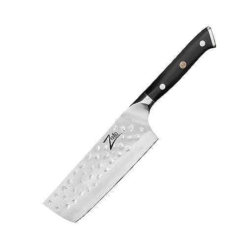 Zelite® Nakiri Damastmesser, Scharfes Küchenmesser 15,2 cm, Japanisches Messer für Zuhause & Gastro, Profi-Messer Scharf, Damast Kochmesser für Küche, Damaszener Messer von Zelite Infinity