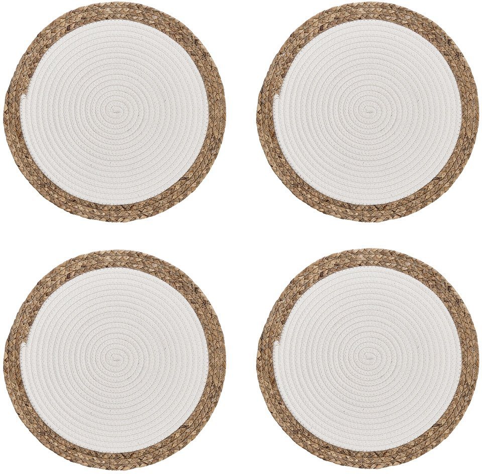 Zeller Present Platzset, (Set, 4-St), Wasserhyazinthe, Ø 38 cm von Zeller Present