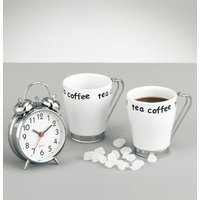 Zeller Geschenk-Set Coffee , 3 teilig bestehend aus 2x Tassen und 1x Wecker-Uhr von Zeller Present