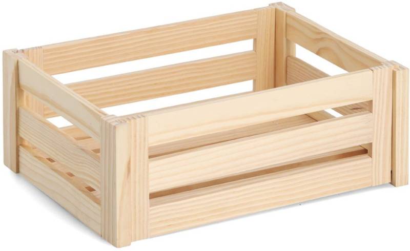 Zeller Present Aufbewahrungsbox 'Leisten', Kiefer, natürliches Holz, vielseitig, Stecksystem von Zeller Present