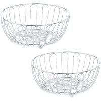 Zeller Present Aufbewahrungskorb "Metall, mocca, 2er Set" Obstkorb, verchromt, zeitlos und dekorativ Zeller Present Aufbewahrungskorb "Metall, mocca, 2er Set" Obstkorb, verchromt, zeitlos und dekorativ von Zeller Present