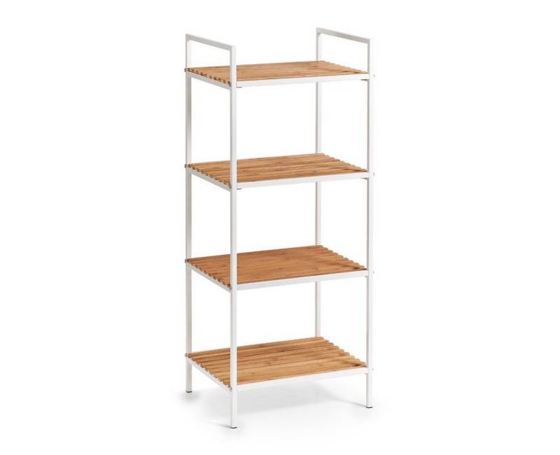 Zeller Present Badregal zeller Standregal mit 4 Böden LBH 39x33x95 cm weiß Regal Bücherregal von Zeller Present