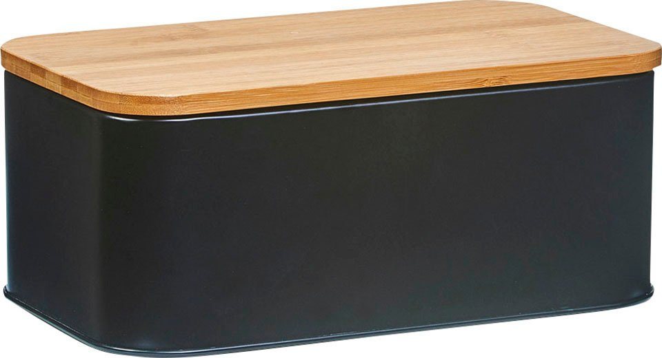 Zeller Present Brotkasten, Bambus, Metall, (1-tlg), Länge ca. 31 cm, schwarz von Zeller Present