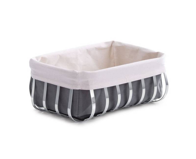 Zeller Present Brotkorb zeller Brotkorb m. Beutel LBH 33x24x13 cm grau Brotkasten Brotbox von Zeller Present