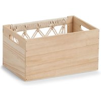 Zeller Present Dekokiste "Aufbewahrungskiste Boho", Holz"" Makramee-Design von Zeller Present