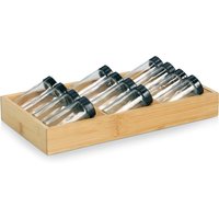 Zeller Present Gewürzstreuer "Gewürzeinsatz-Set, 13-tlg., Bambus/Glas" übersichtliche Anordnung, praktisch und modern von Zeller Present