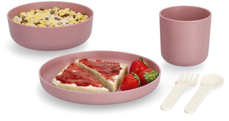 Zeller Present Kindergeschirr-Set (5-tlg), 1 Personen, (je 1 Teller, Schüssel, Tasse, Gabel, Löffel) von Zeller Present