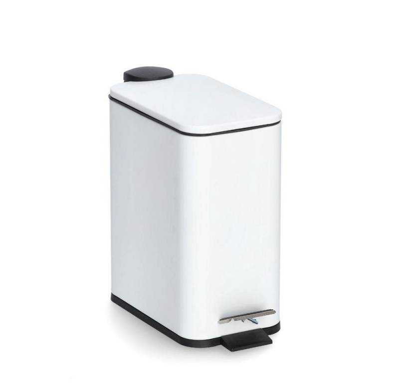 Zeller Present Kosmetikeimer Treteimer, Soft Close - Weiß - 5 Liter von Zeller Present