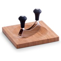 Zeller Present Kräuterschneidebrett "Bamboo" Edelstahl Wiegemesser inklusive von Zeller Present