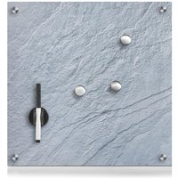 Zeller Present Pinnwand "Schiefer" Glas, grau 40x40 von Zeller Present