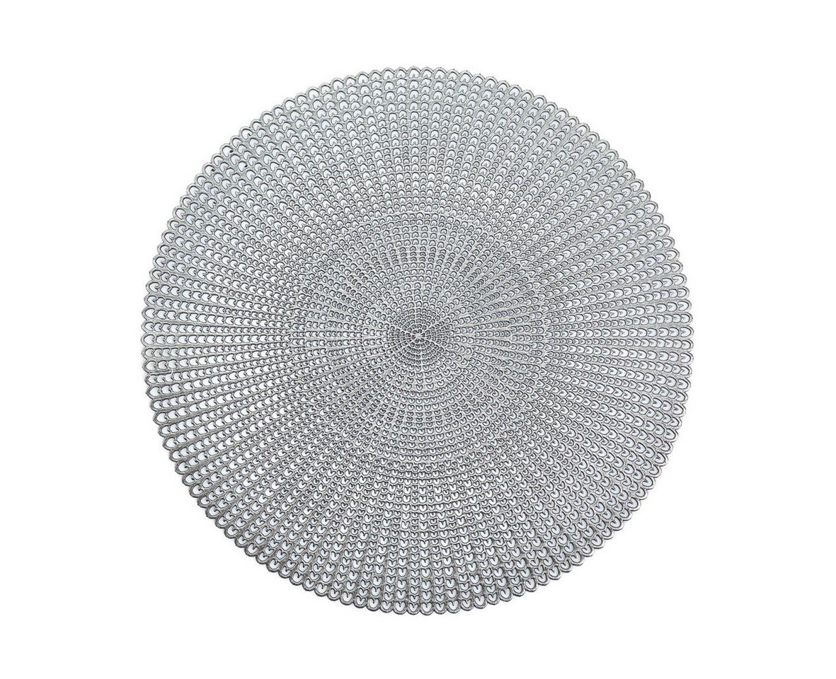 Zeller Present Platzset Cut out" Kunststoff, (1-St), rund, silber, Ø41 cm (1 Stück) von Zeller Present