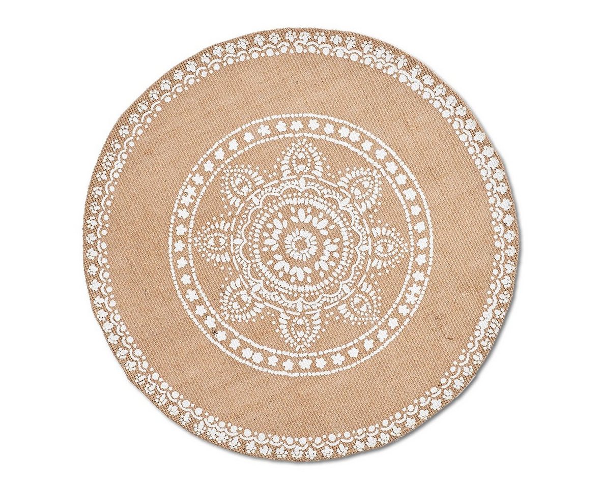 Platzset, Mandala, Zeller Present, (1-St), Jute, natur, Ø38 cm (1 Stück) von Zeller Present